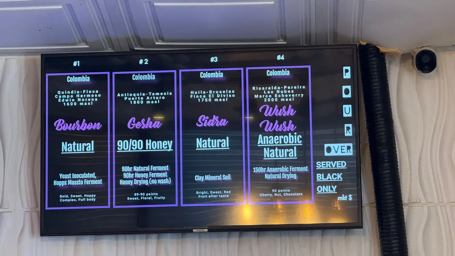 Pariah Coffee Menu - Updated October 2025