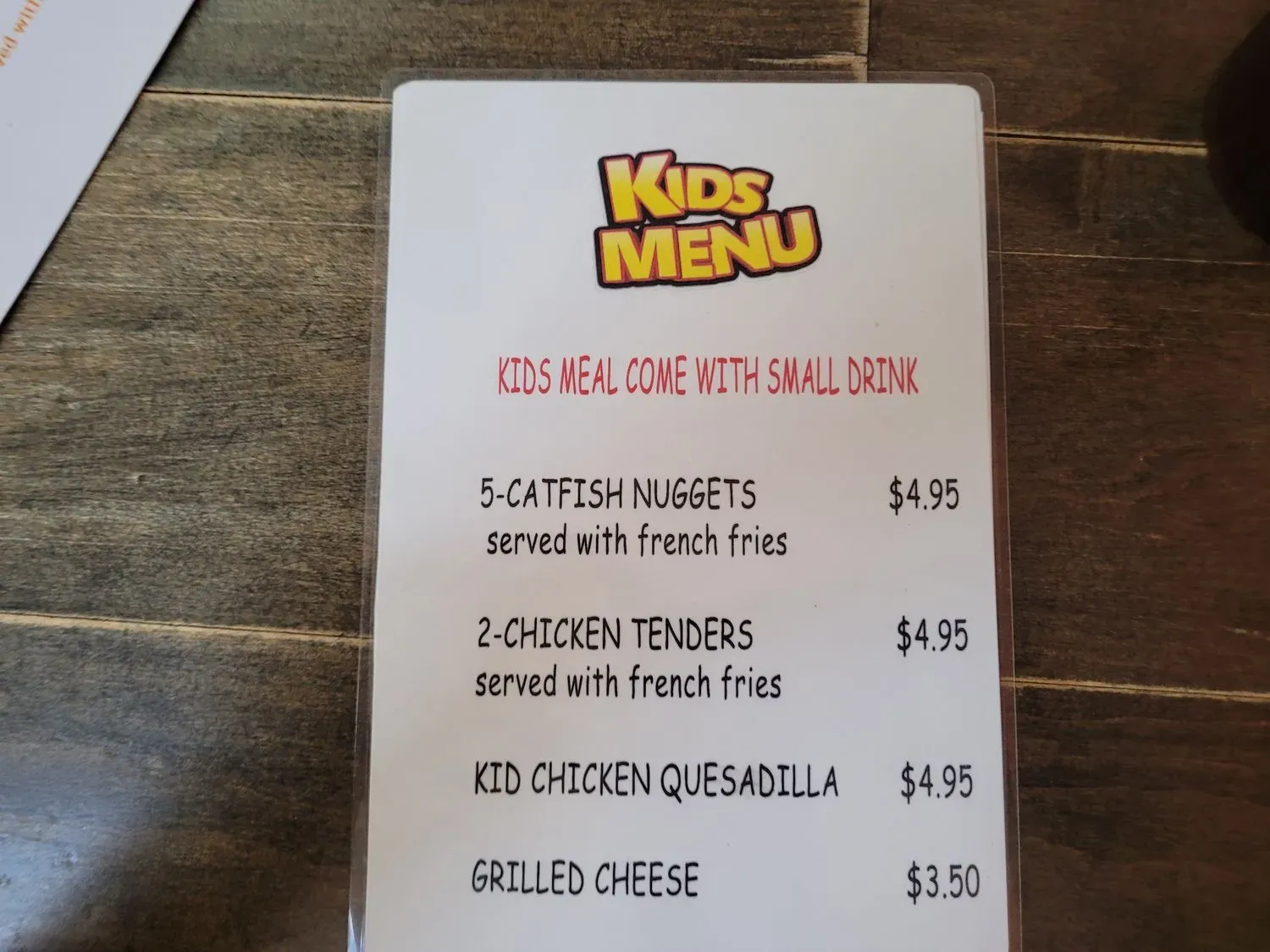 Menu 5