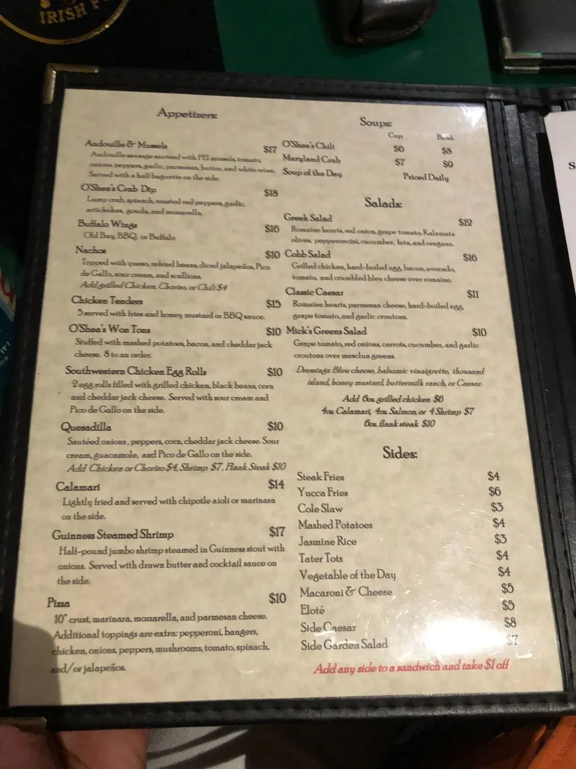 Menu 4