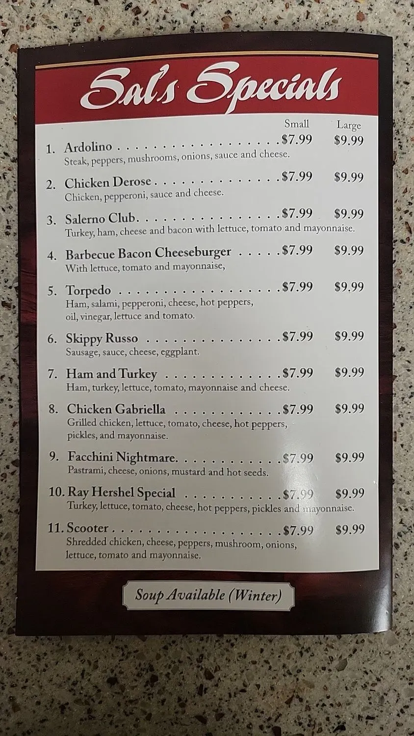 Menu 2