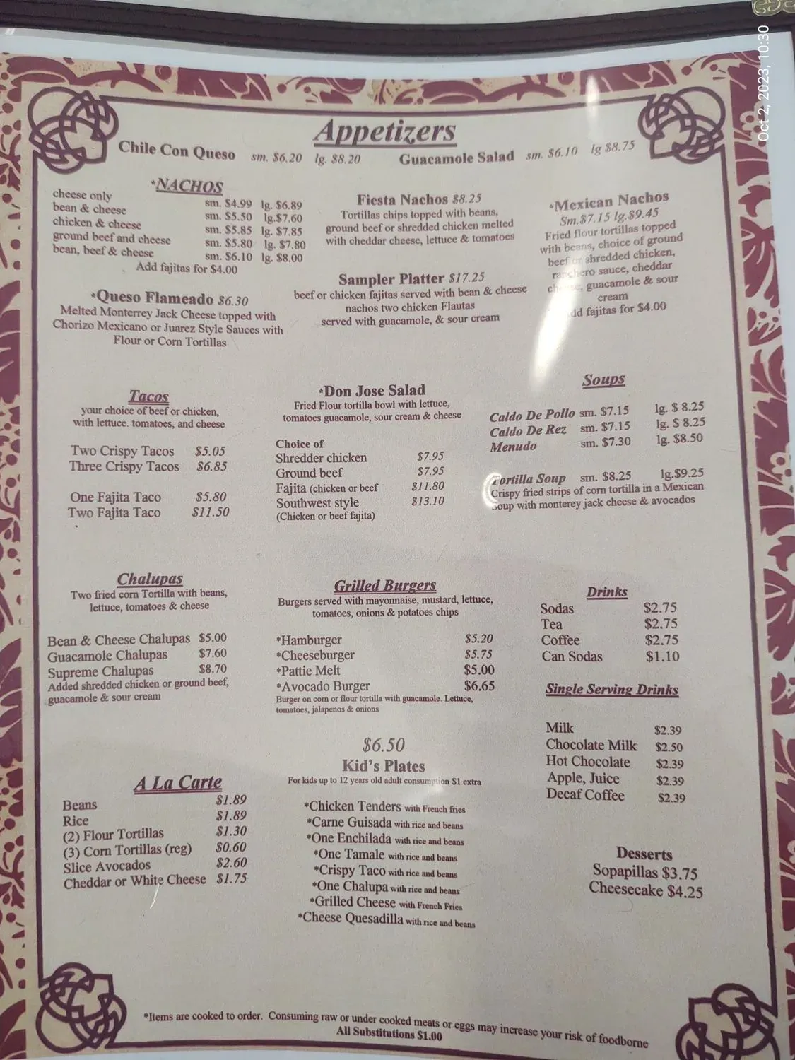 Menu 6