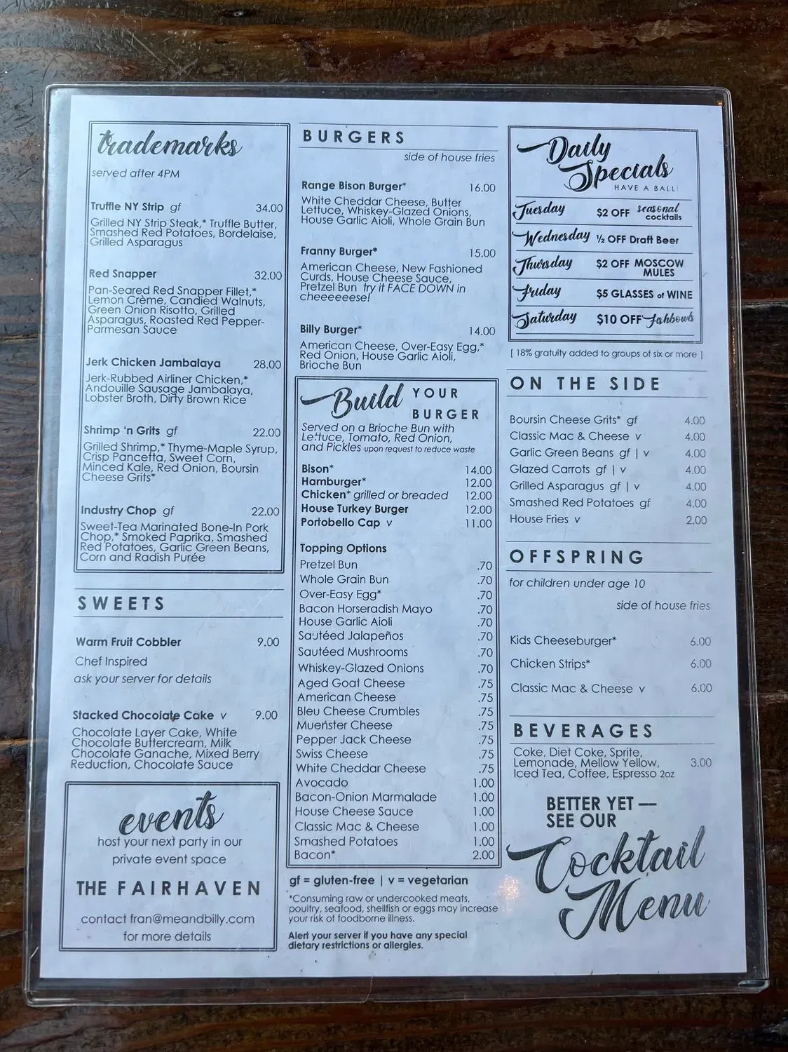 Menu 1