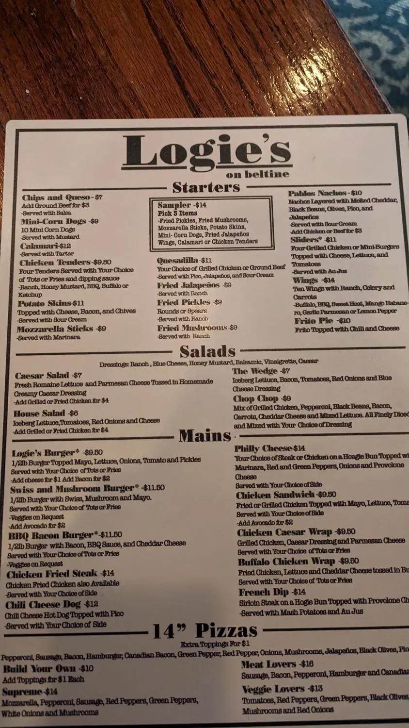 Menu 1