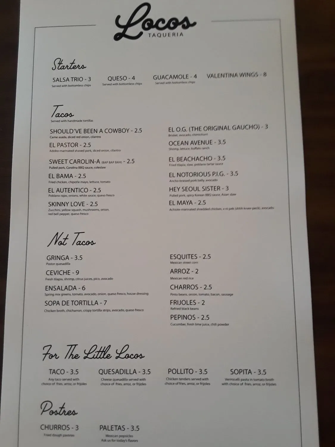 Menu 5