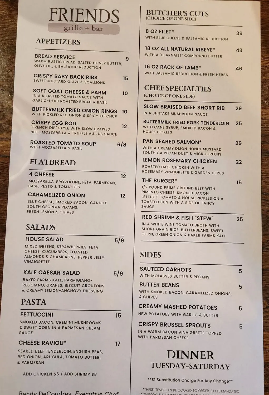 Menu 1