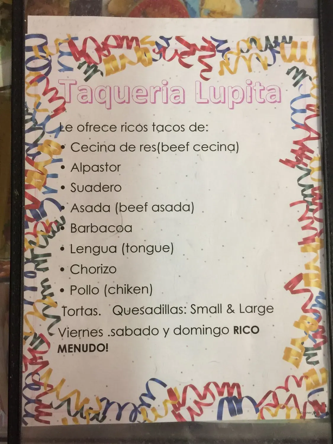 Menu 5