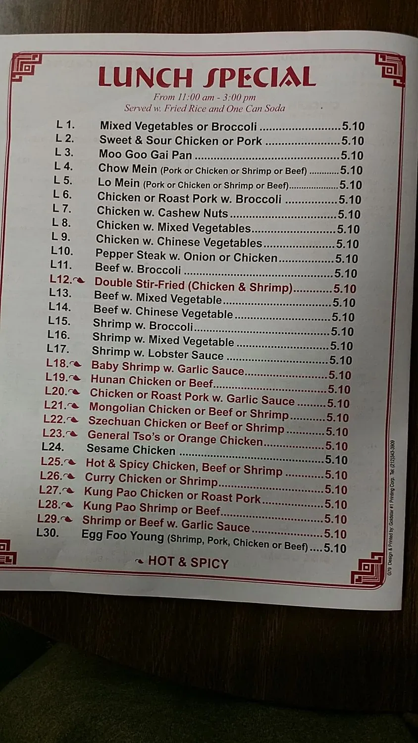 Menu 5