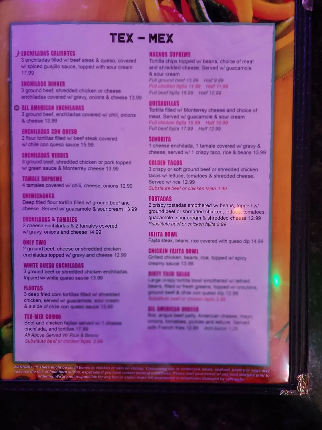 Menu 1