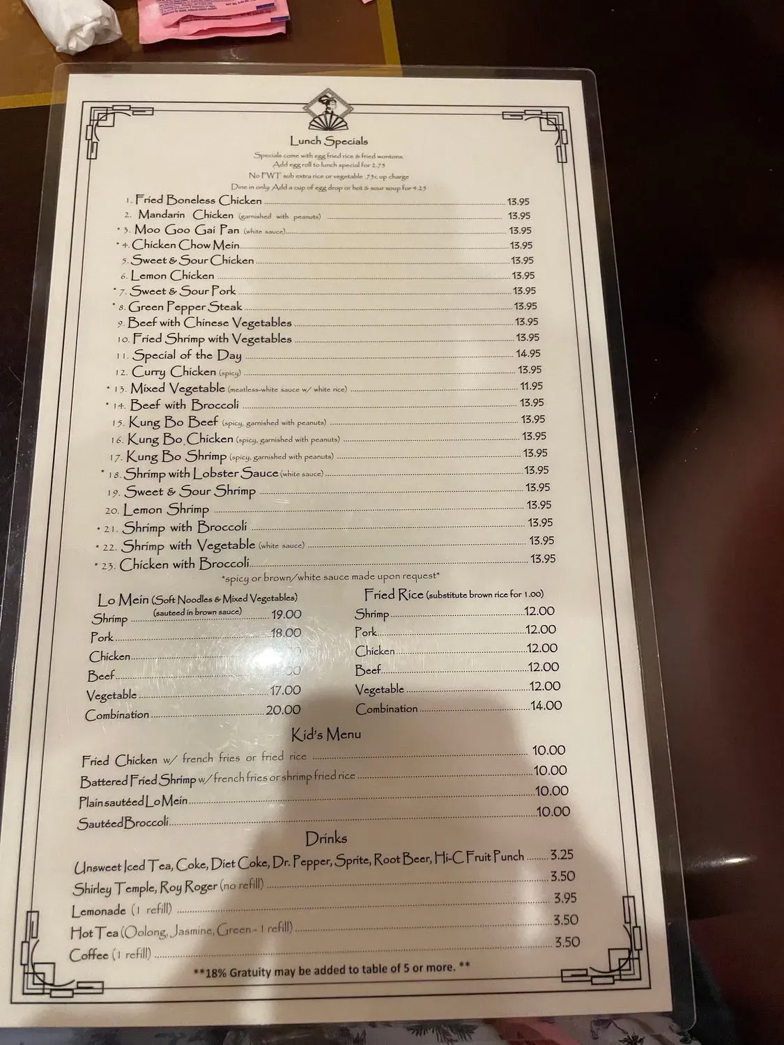 Menu 1