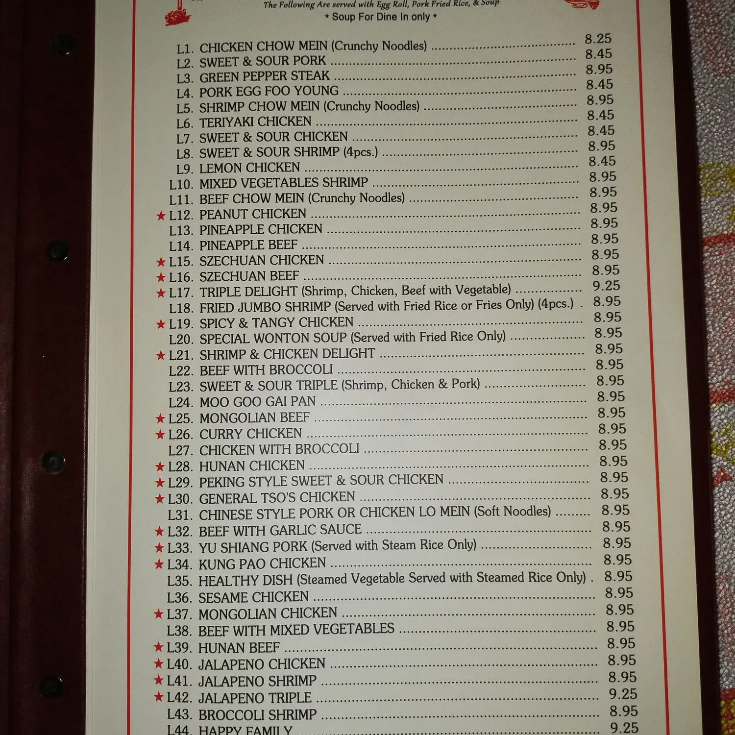 Menu 2