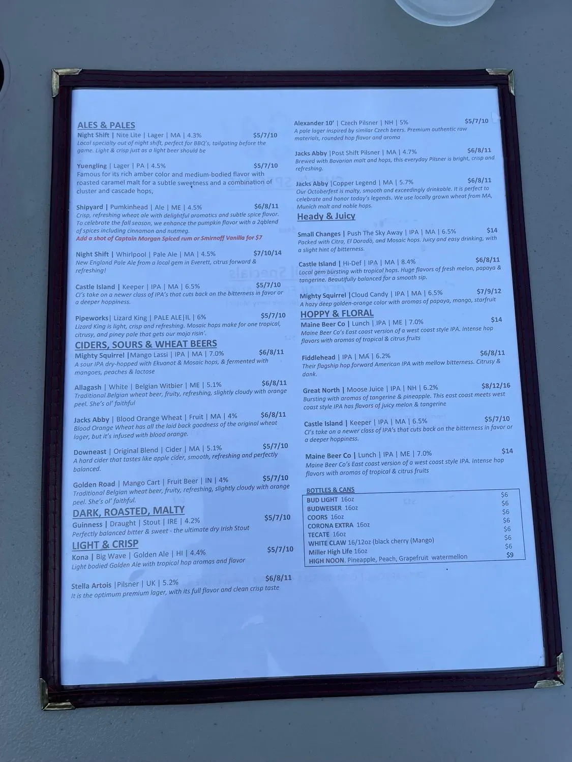 Menu 1