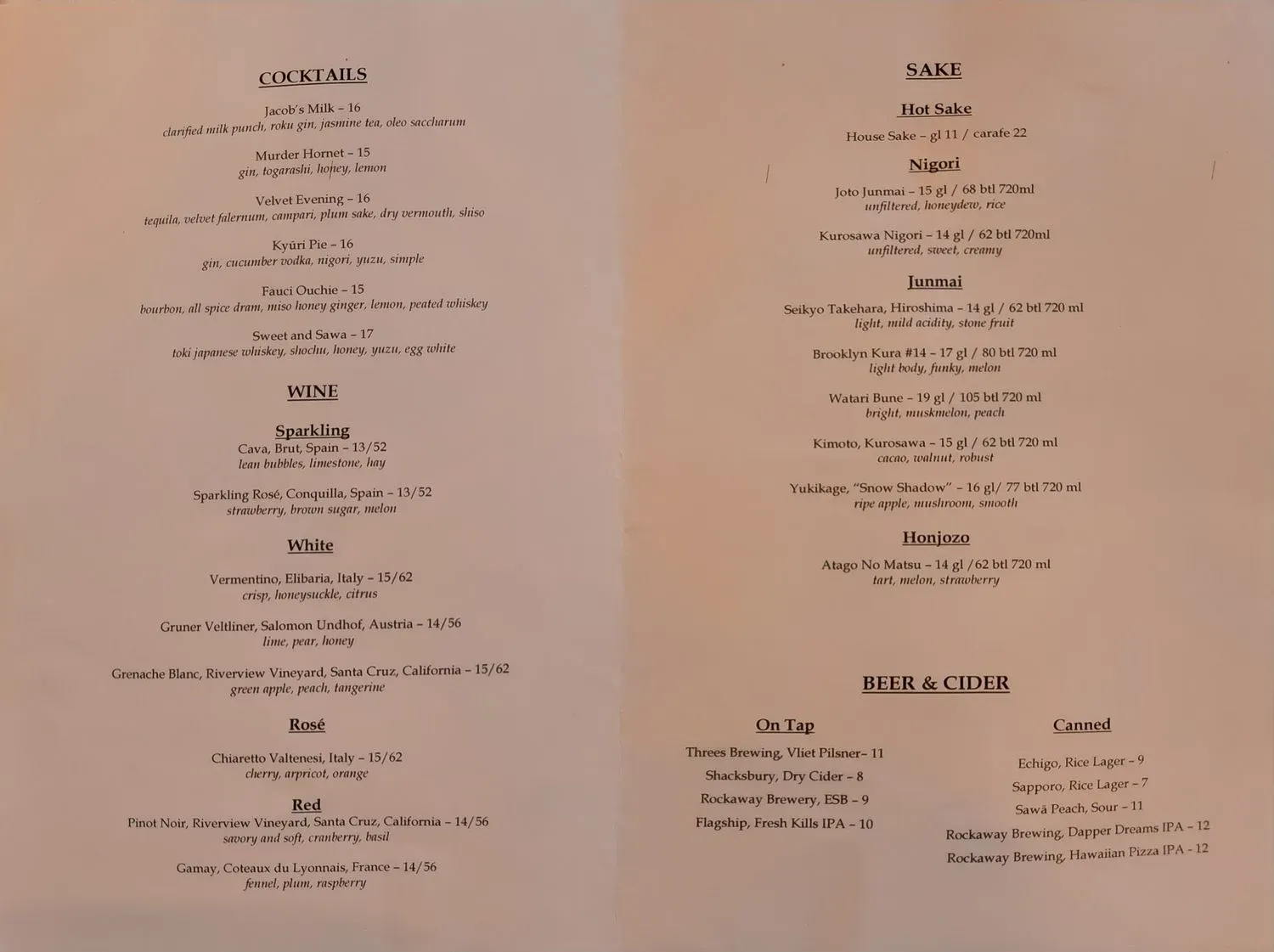 Menu 1