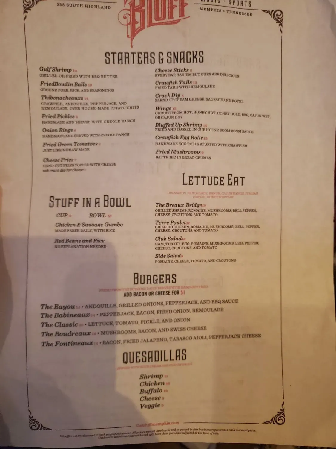 Menu 1