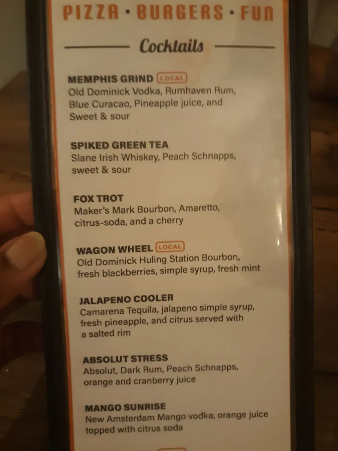 Menu 5