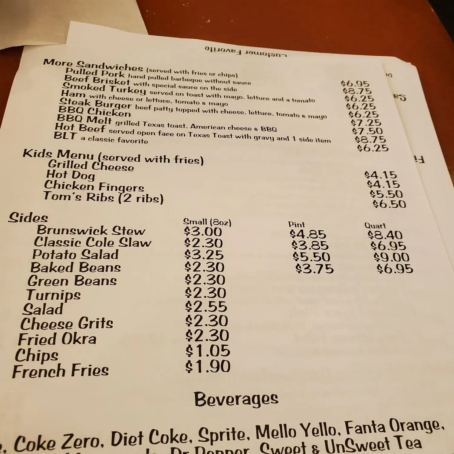 Menu 5