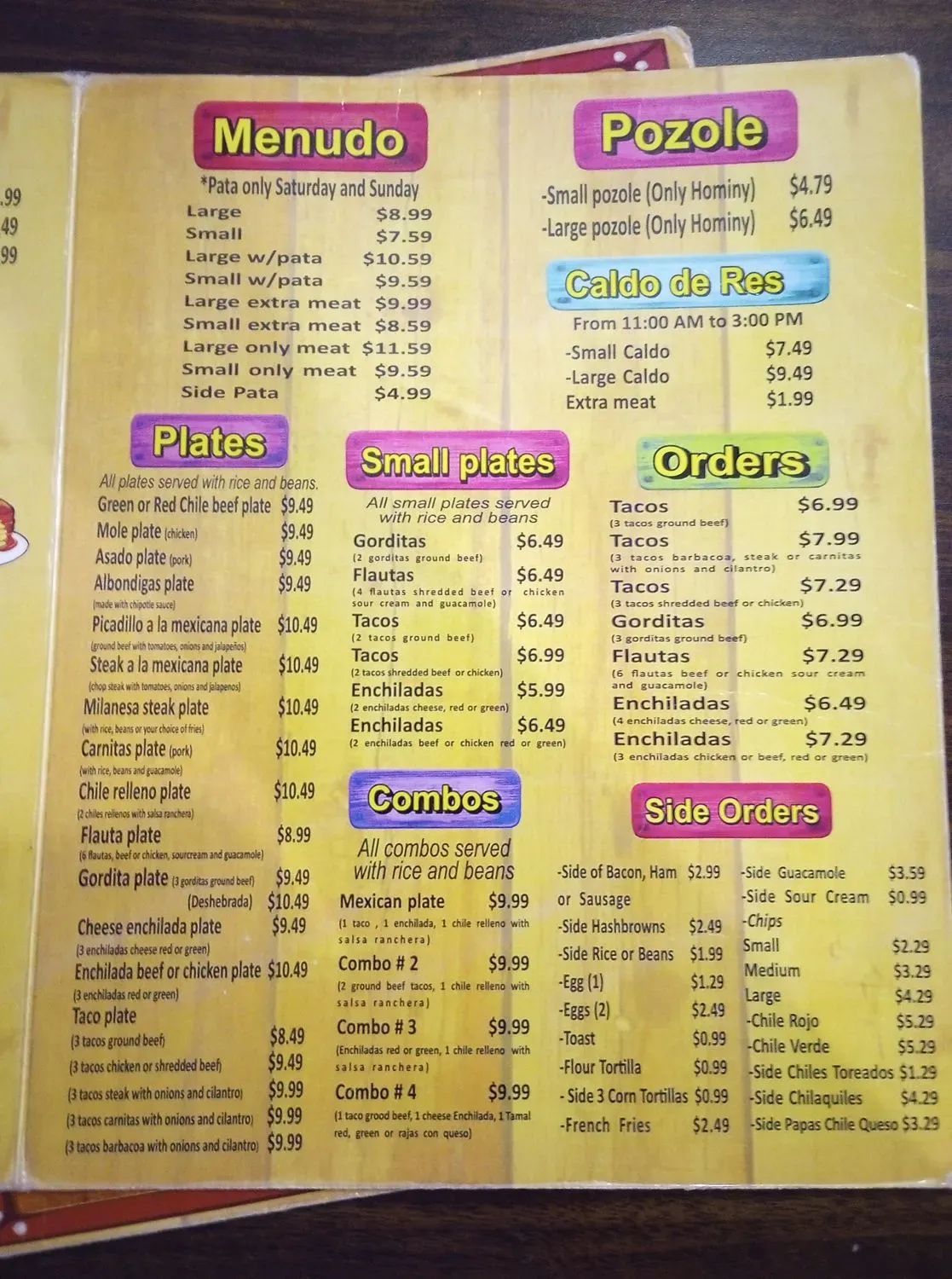 Menu 3