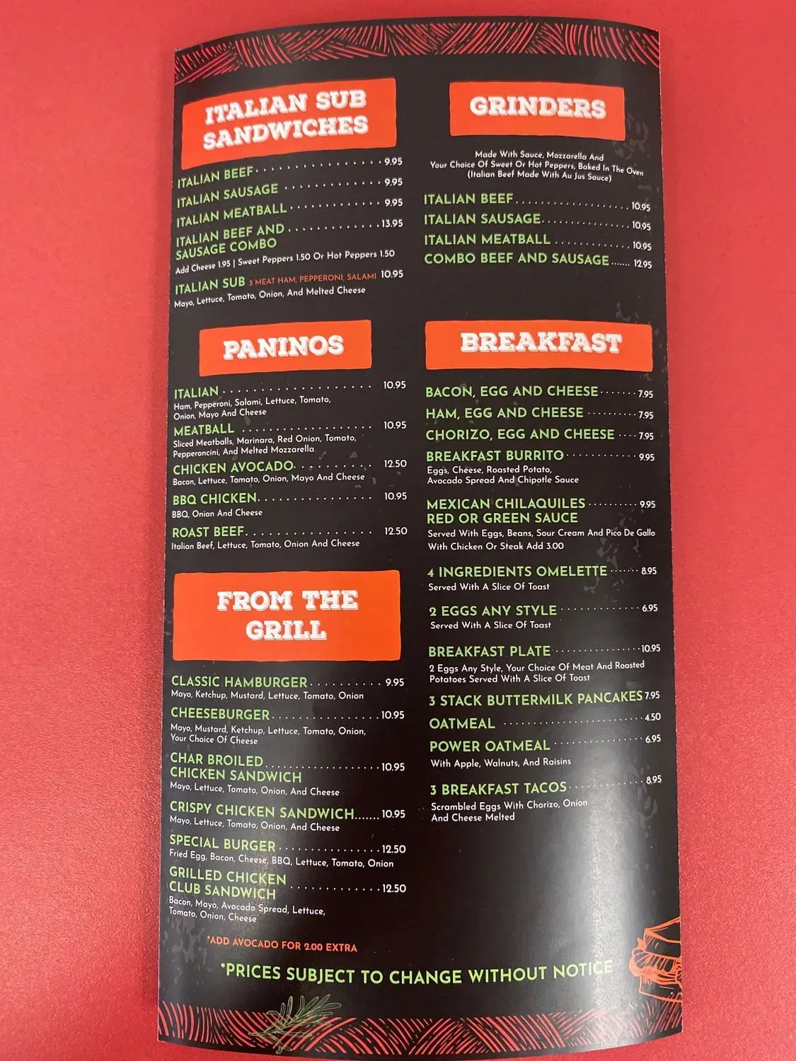 Menu 5