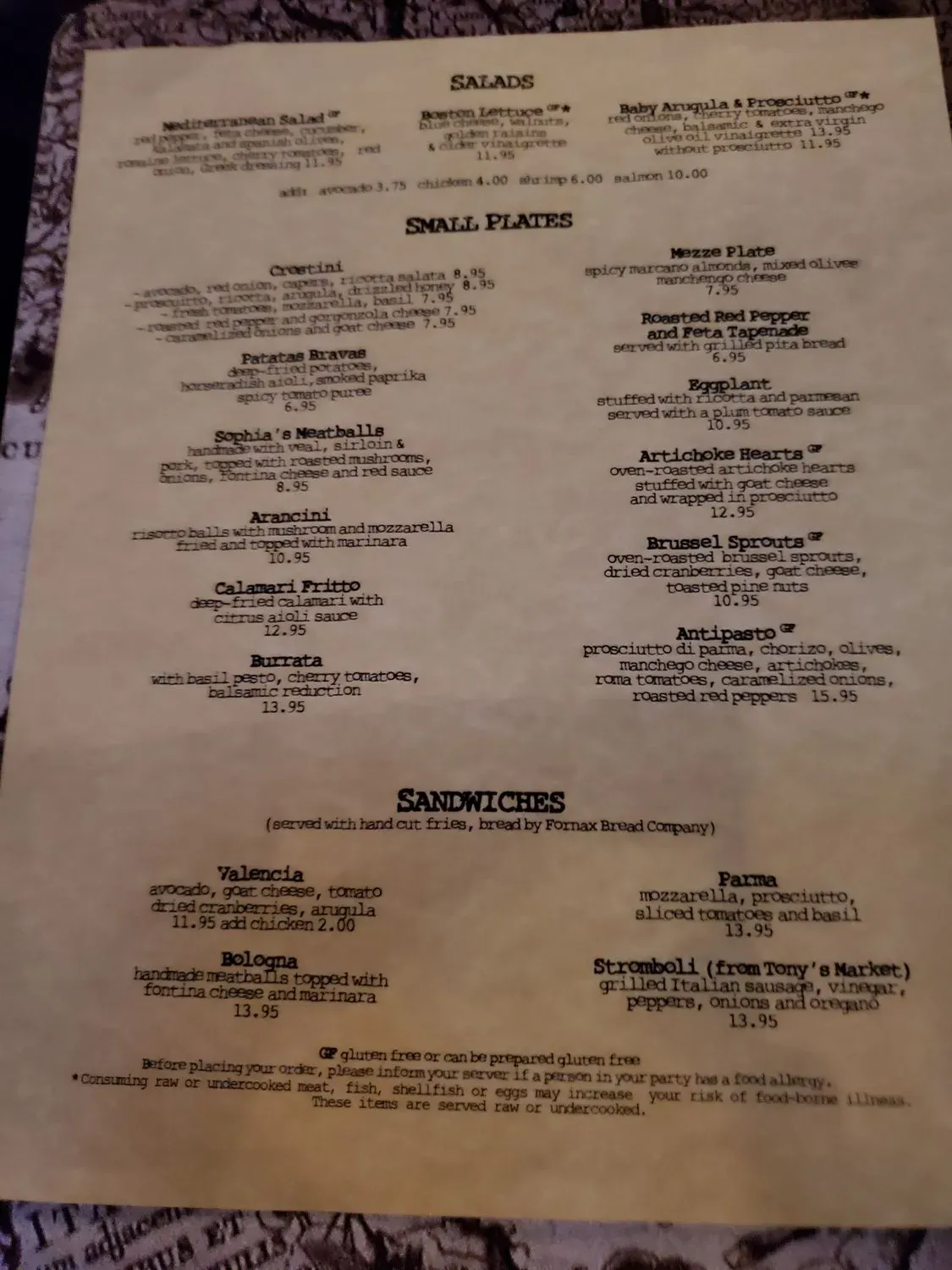 Menu 1