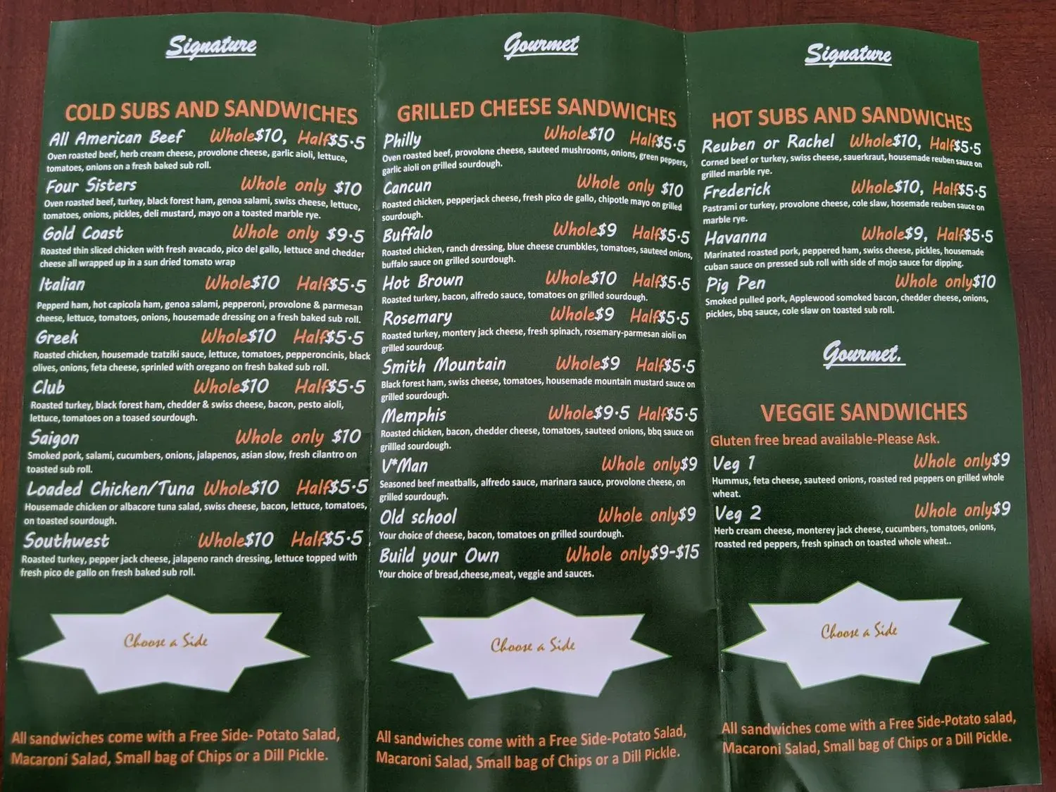 Menu 1