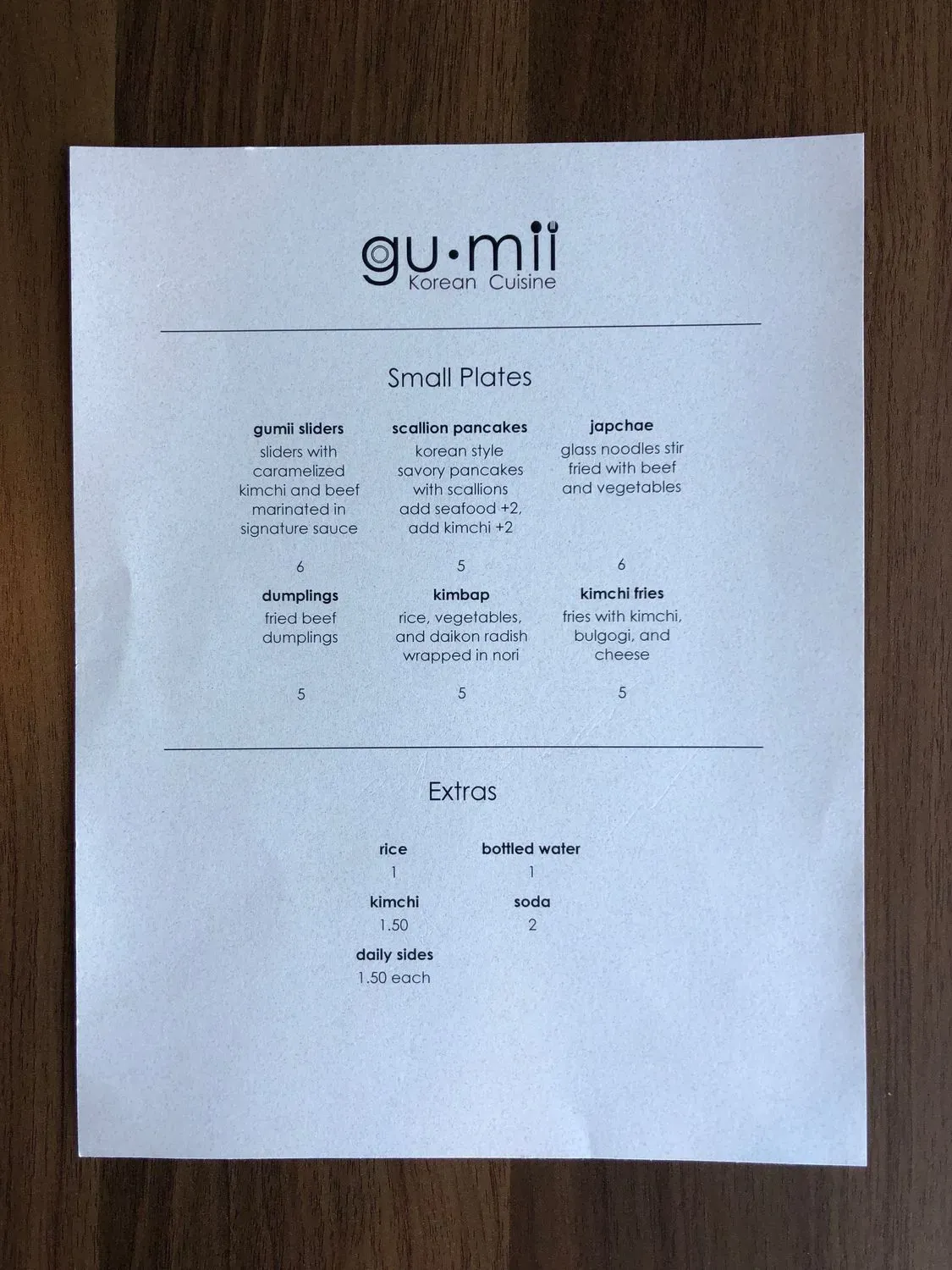 Menu 5