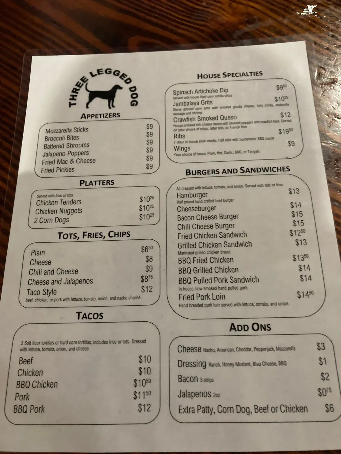 Menu 1