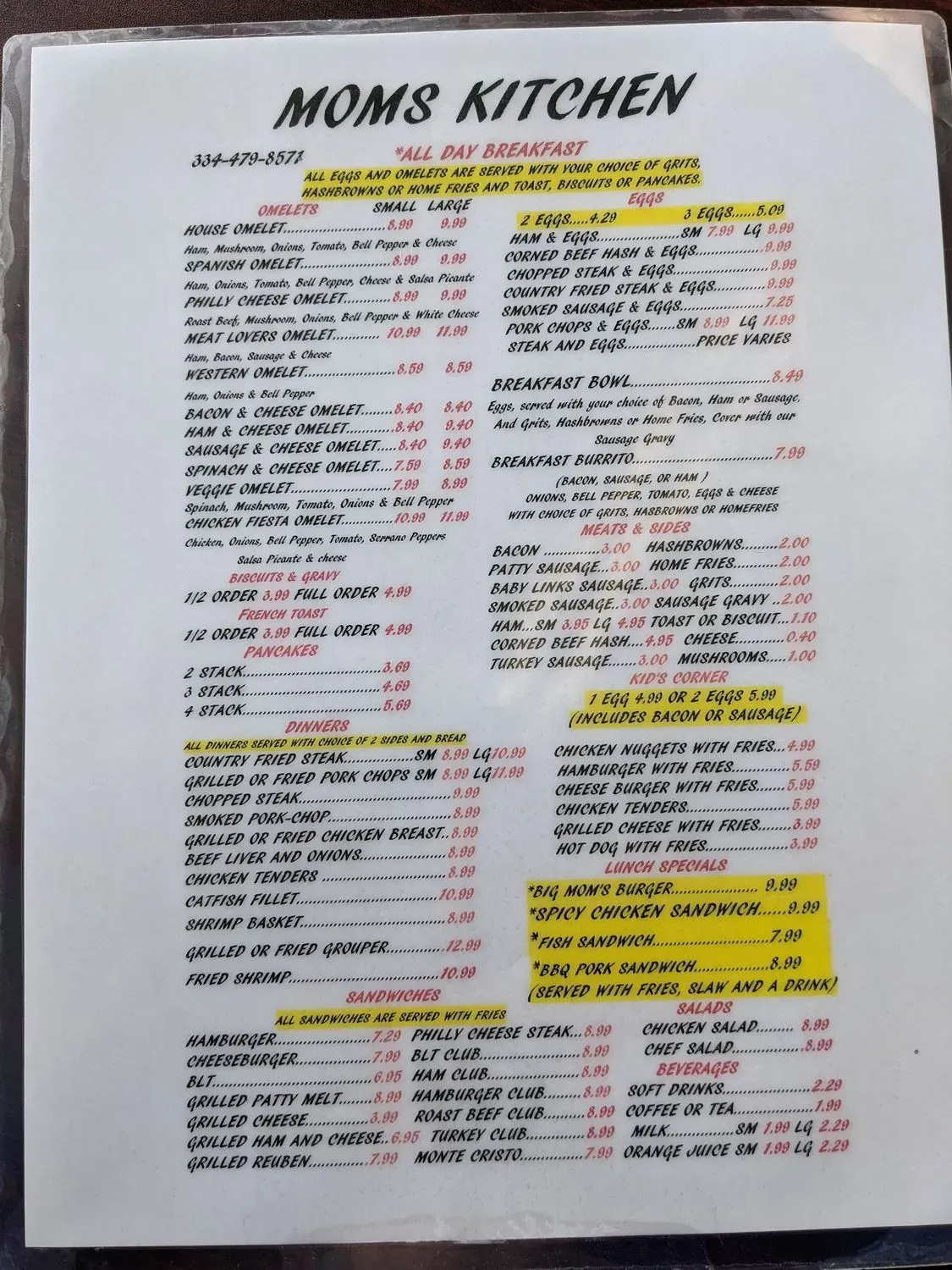 Menu 1