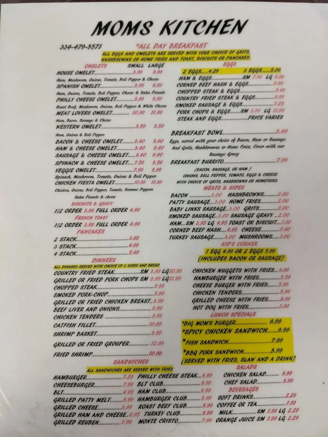 Menu 4