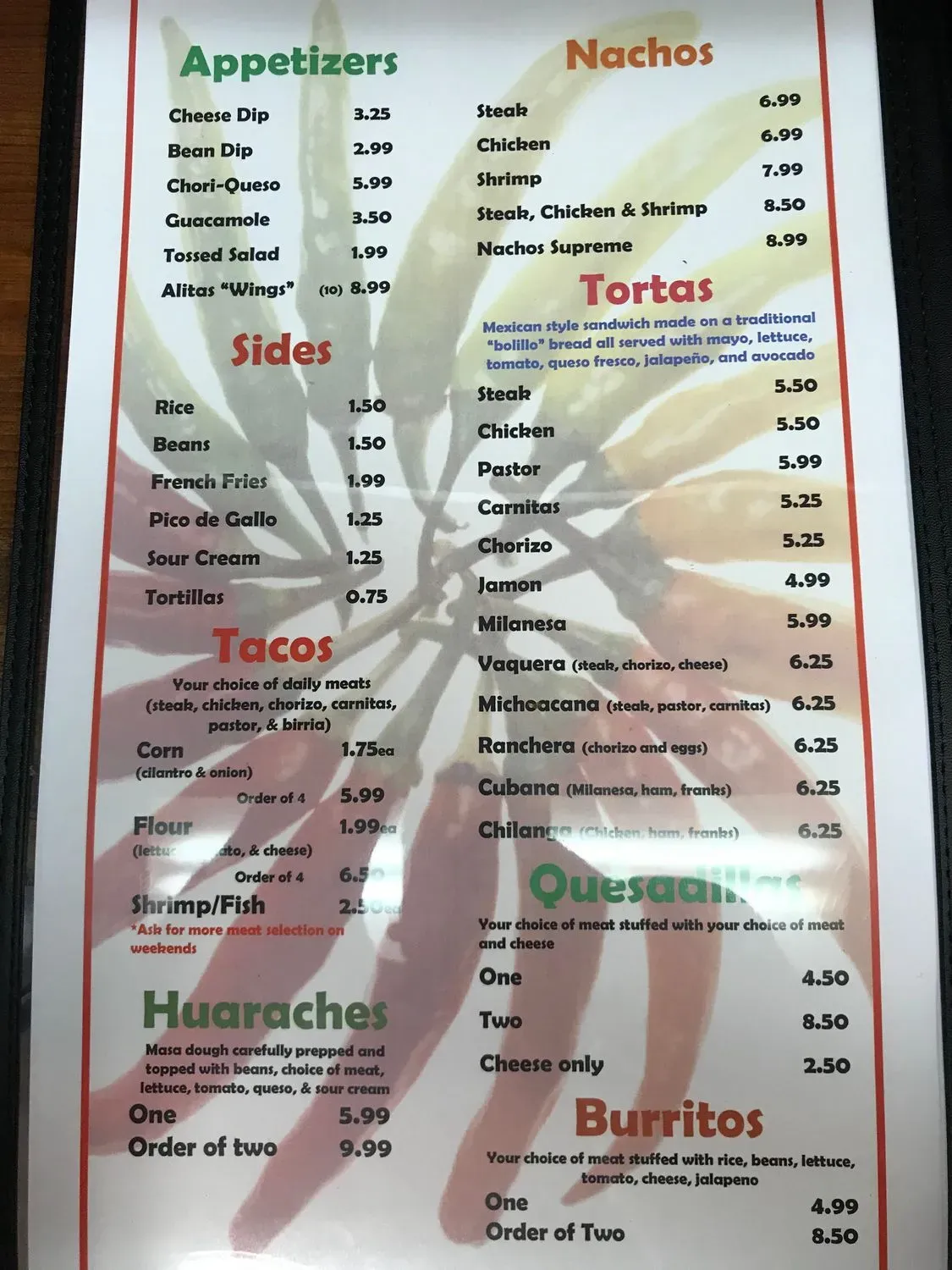 Menu 5