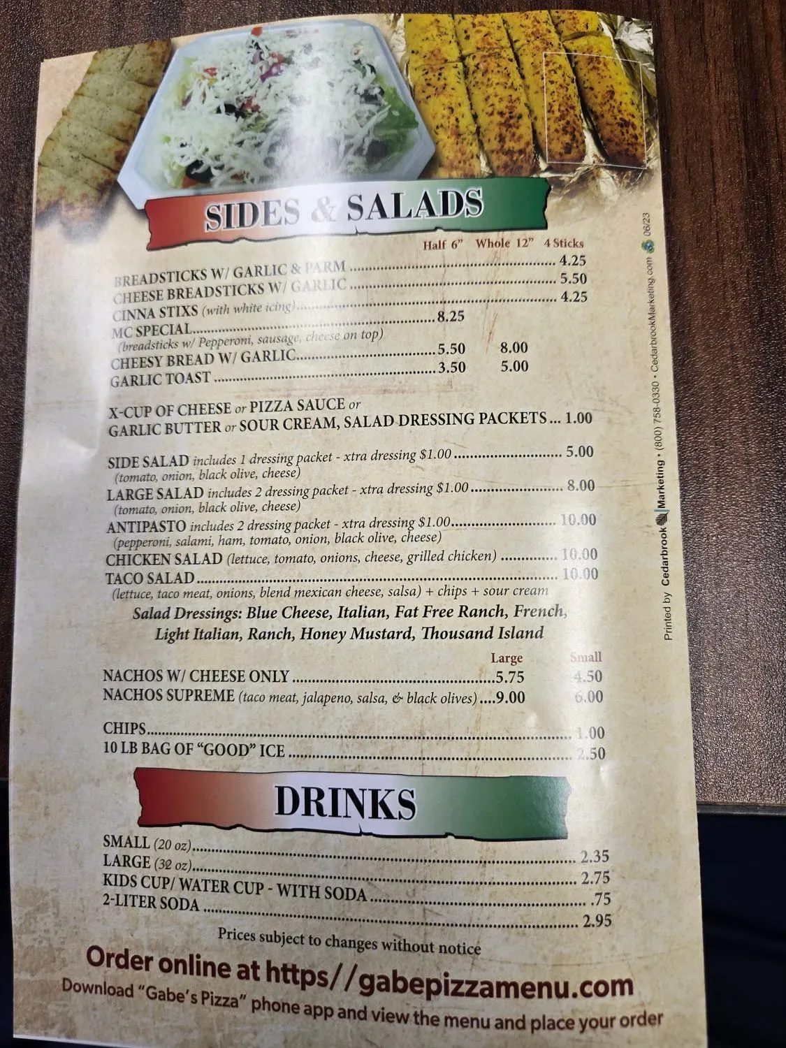 Menu 6