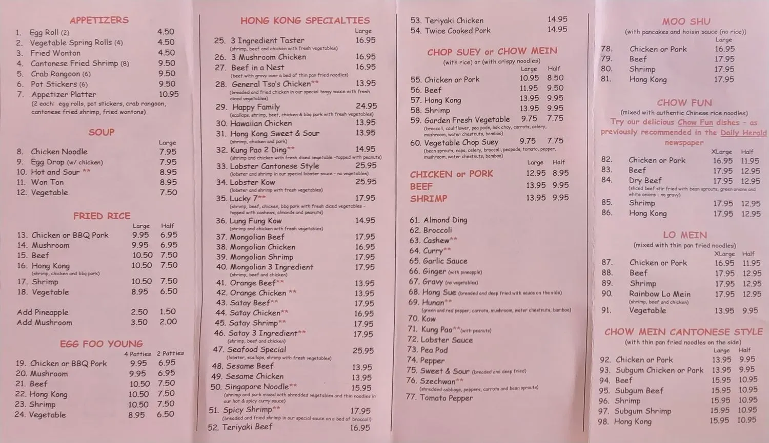 Menu 1