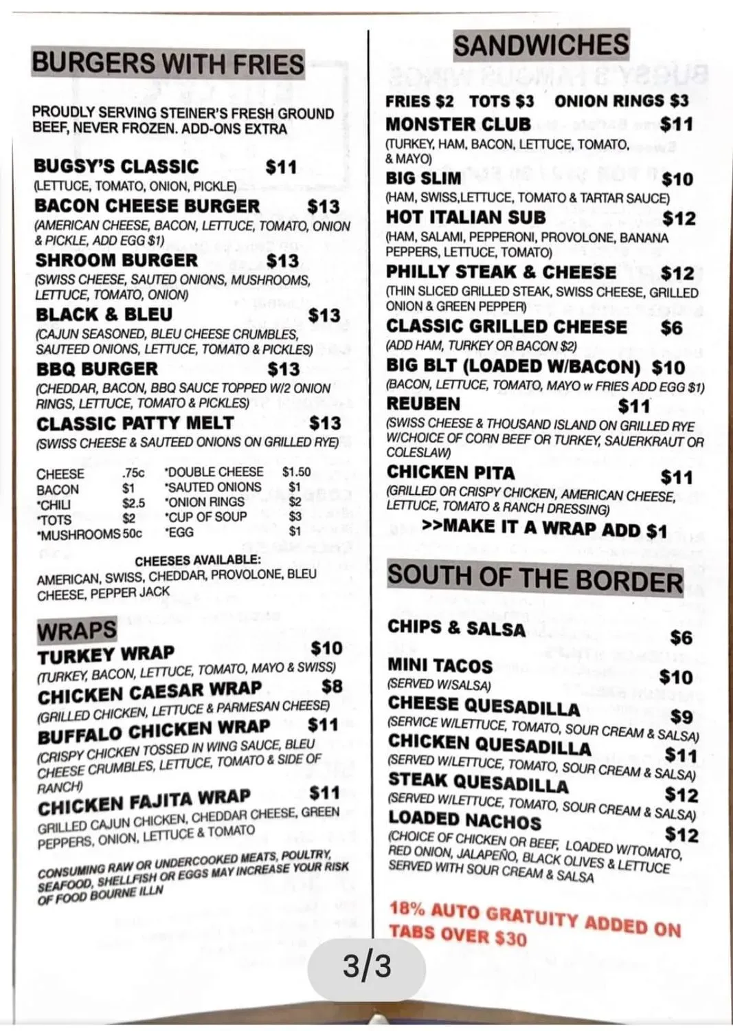 Menu 1