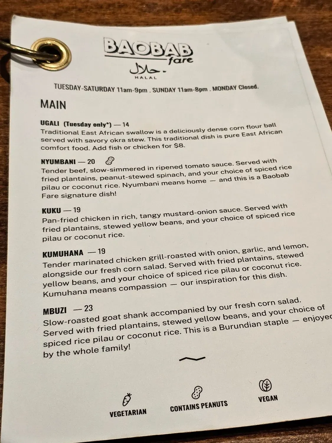 Menu 5