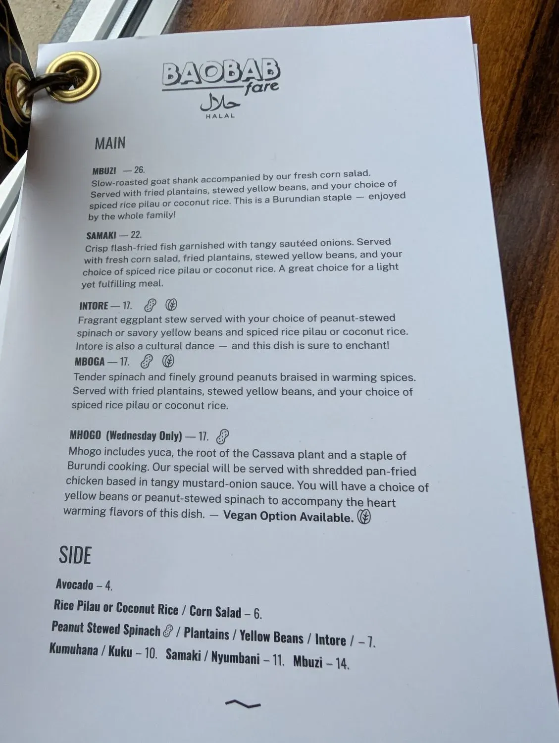 Menu 4