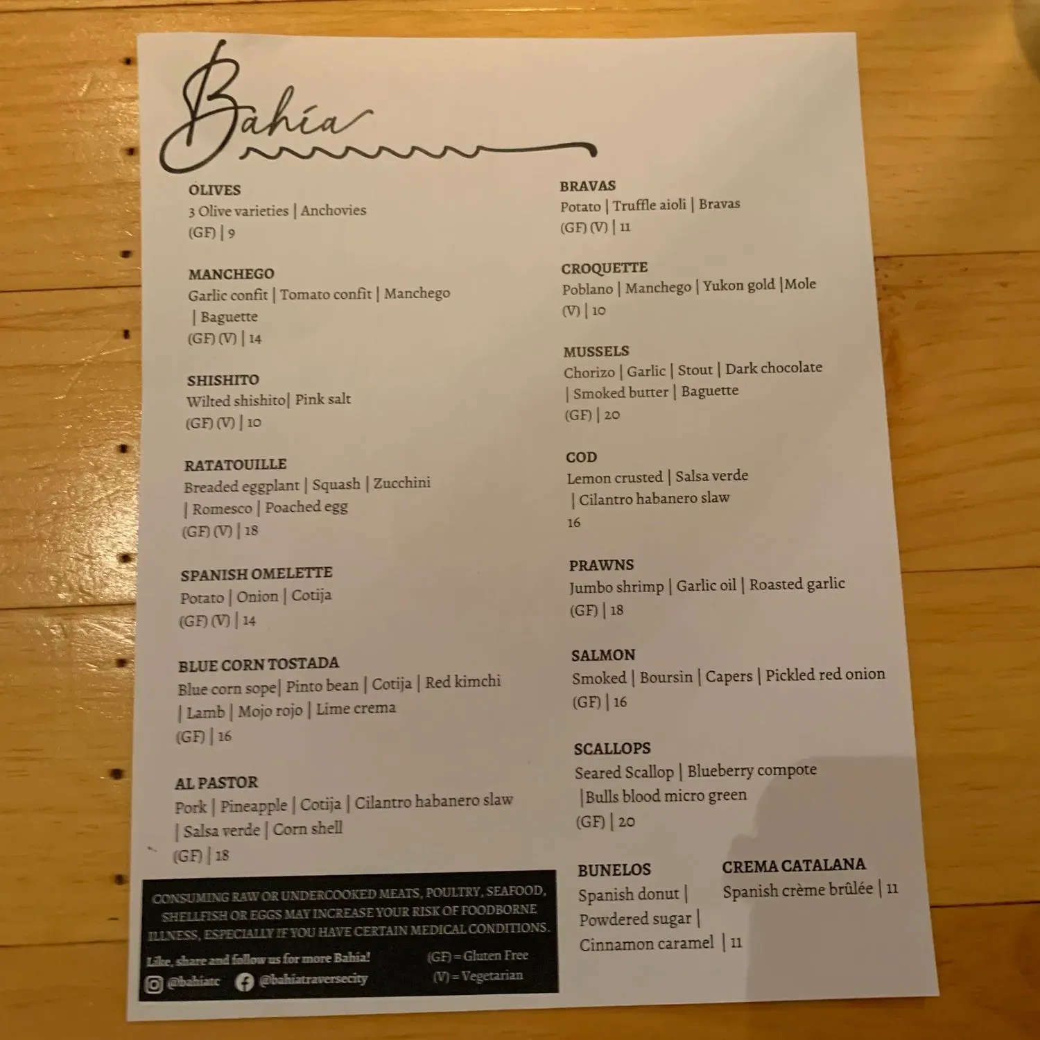 Menu 5