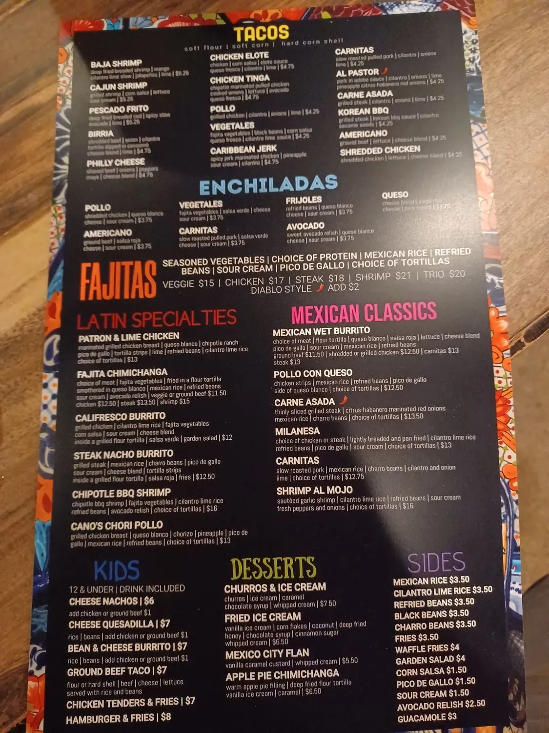 Menu 1