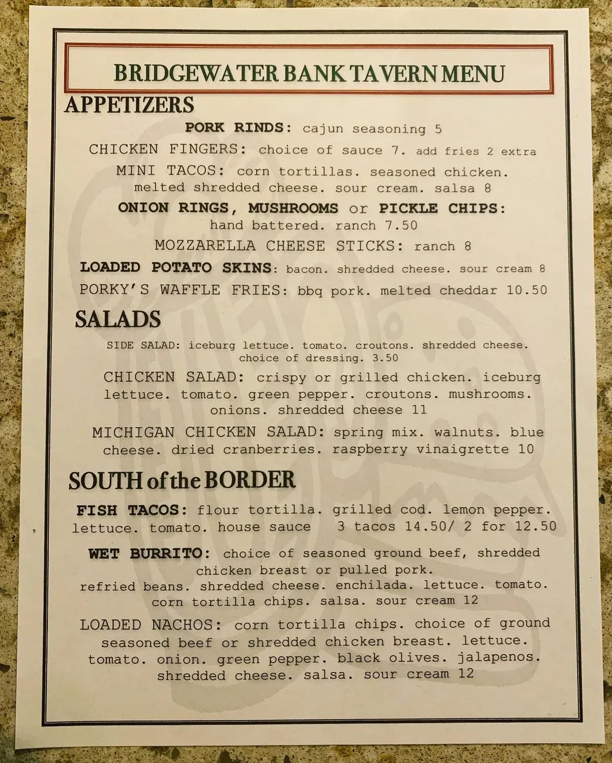 Menu 1