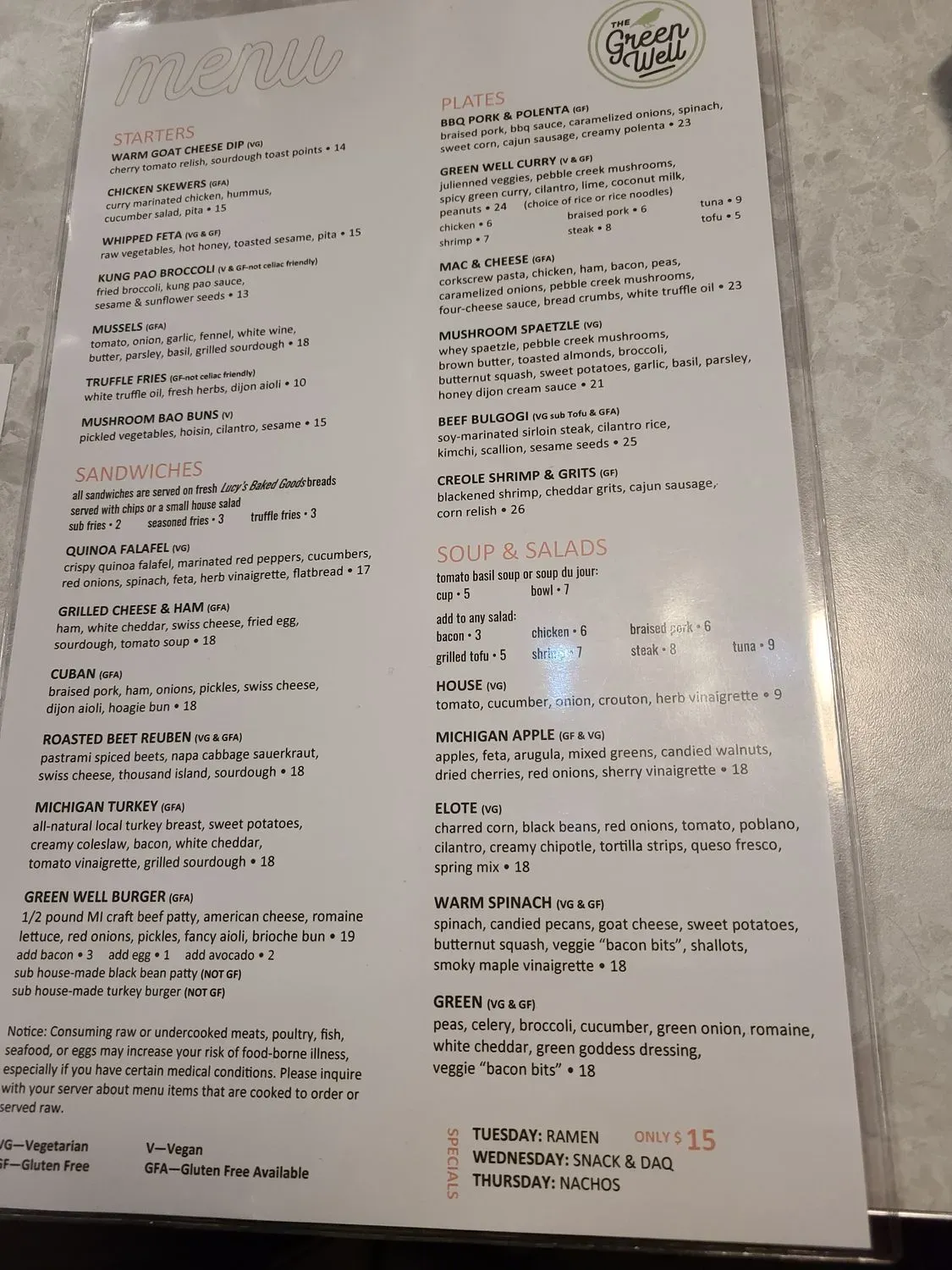 Menu 5