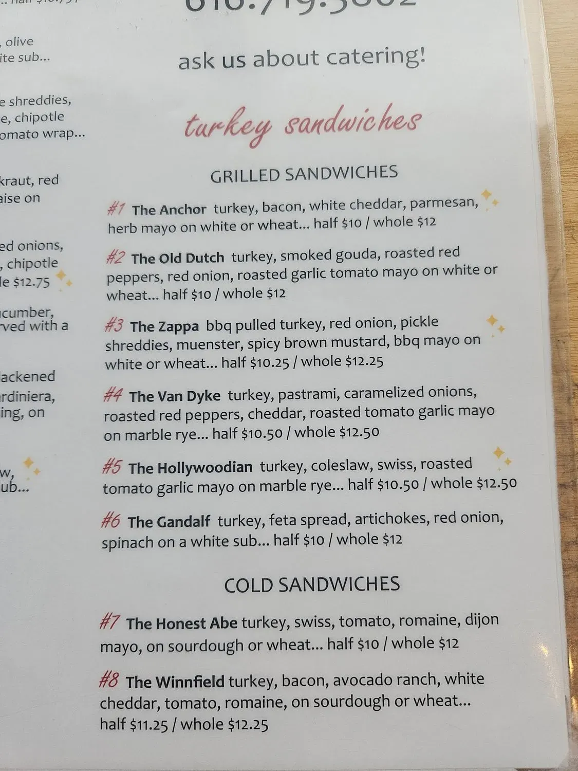 Two Beards Deli Menu - Updated October 2025