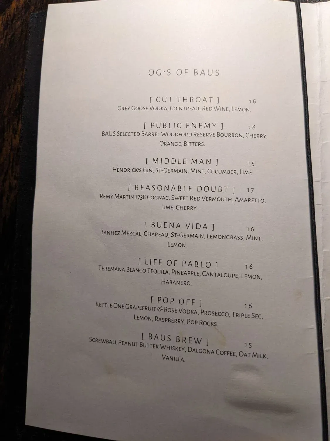 Menu 1