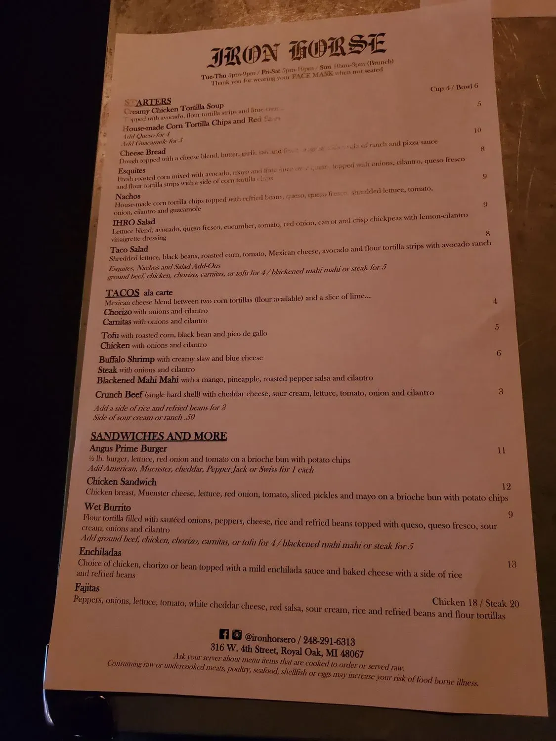 Menu 2