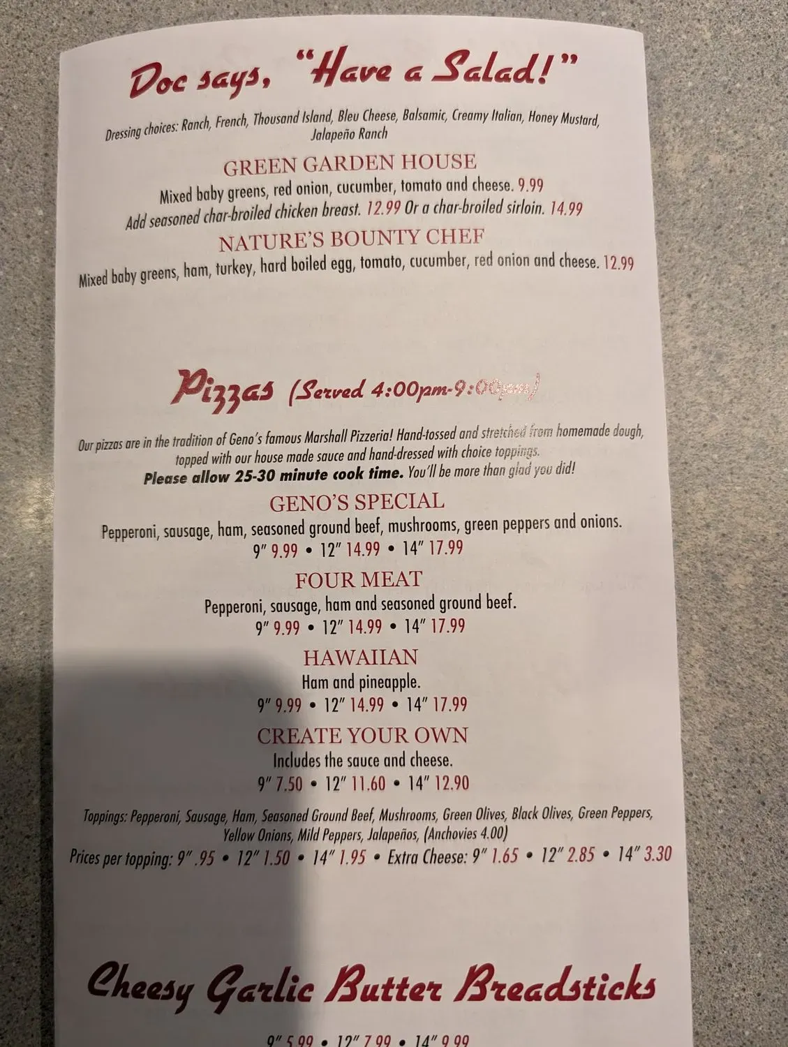 Menu 2