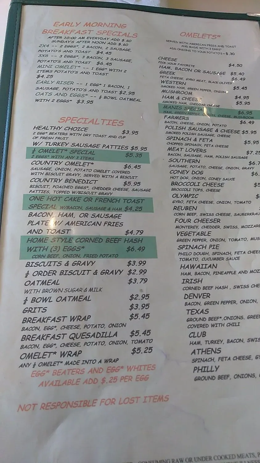 Menu 5