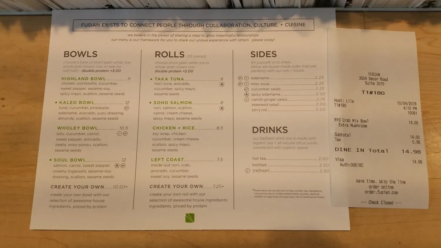 Menu 4