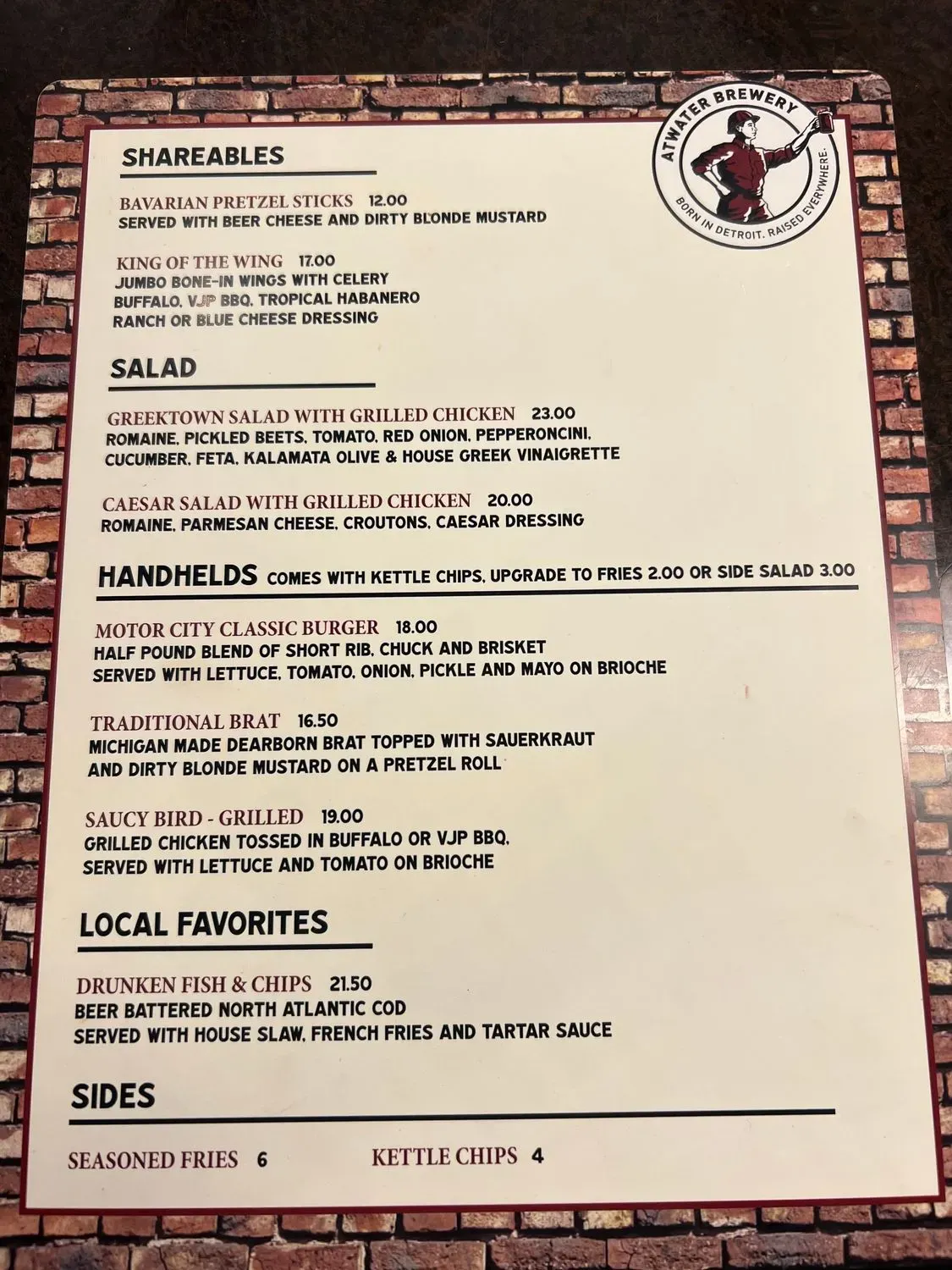 Menu 1