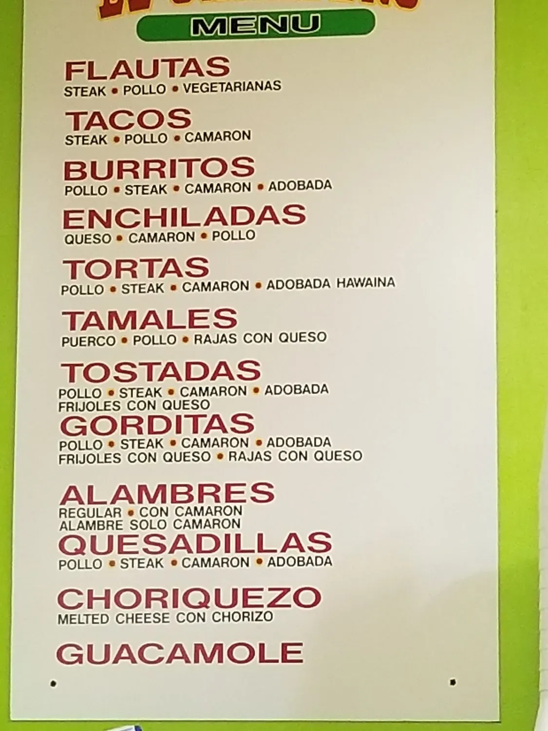 Menu 2