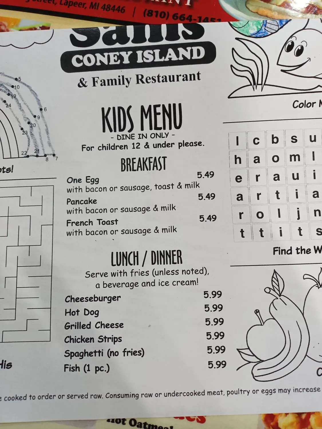 Menu 5