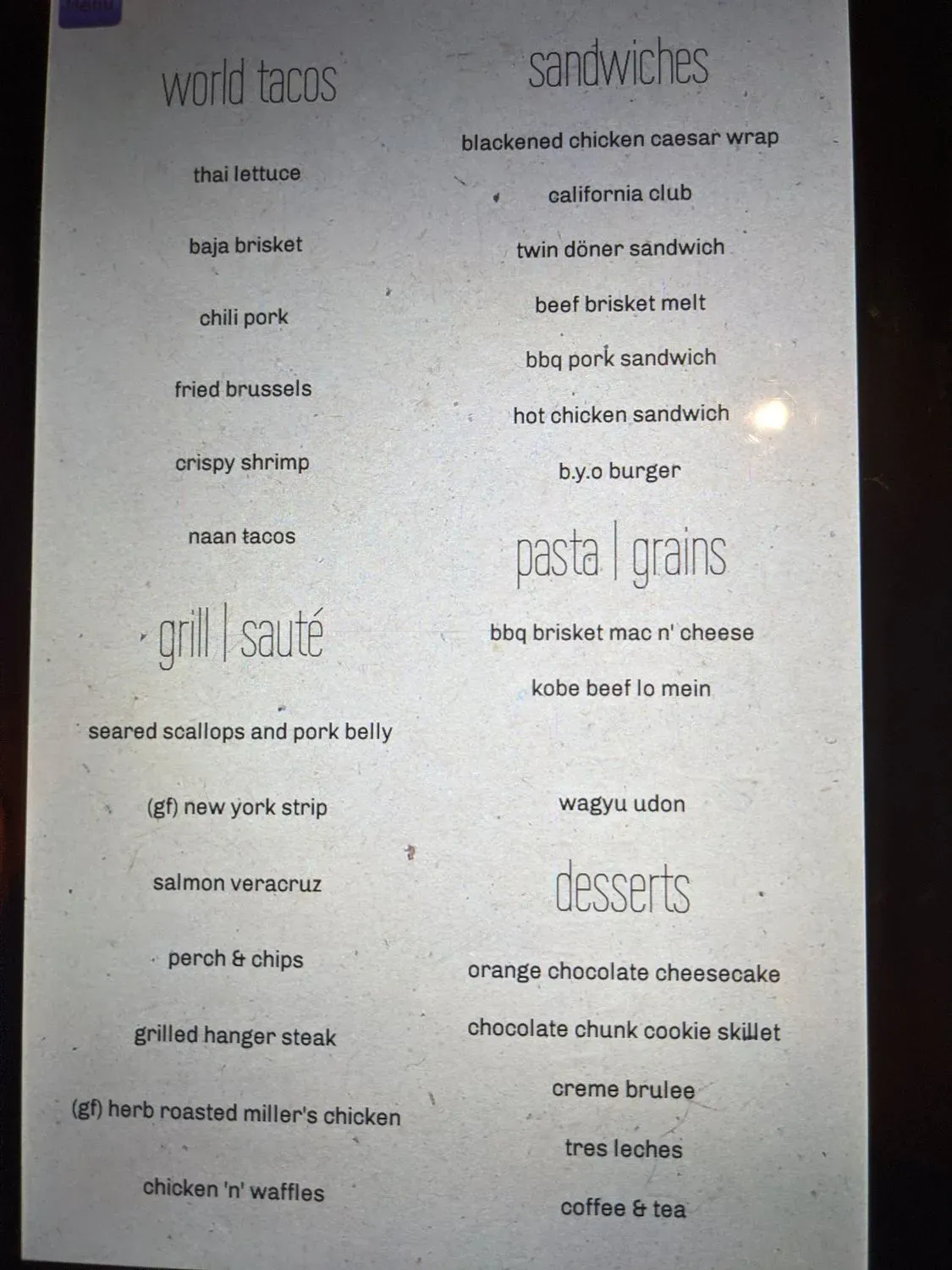 Menu 3