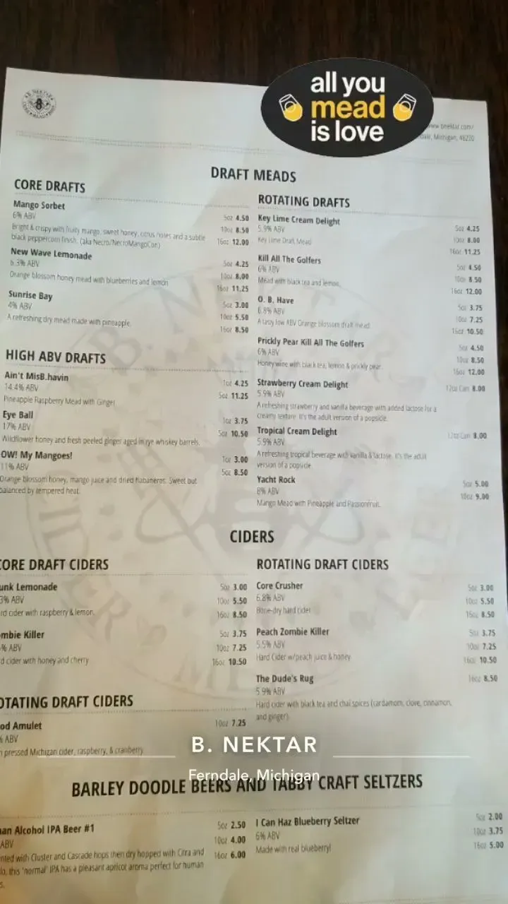 Menu 1