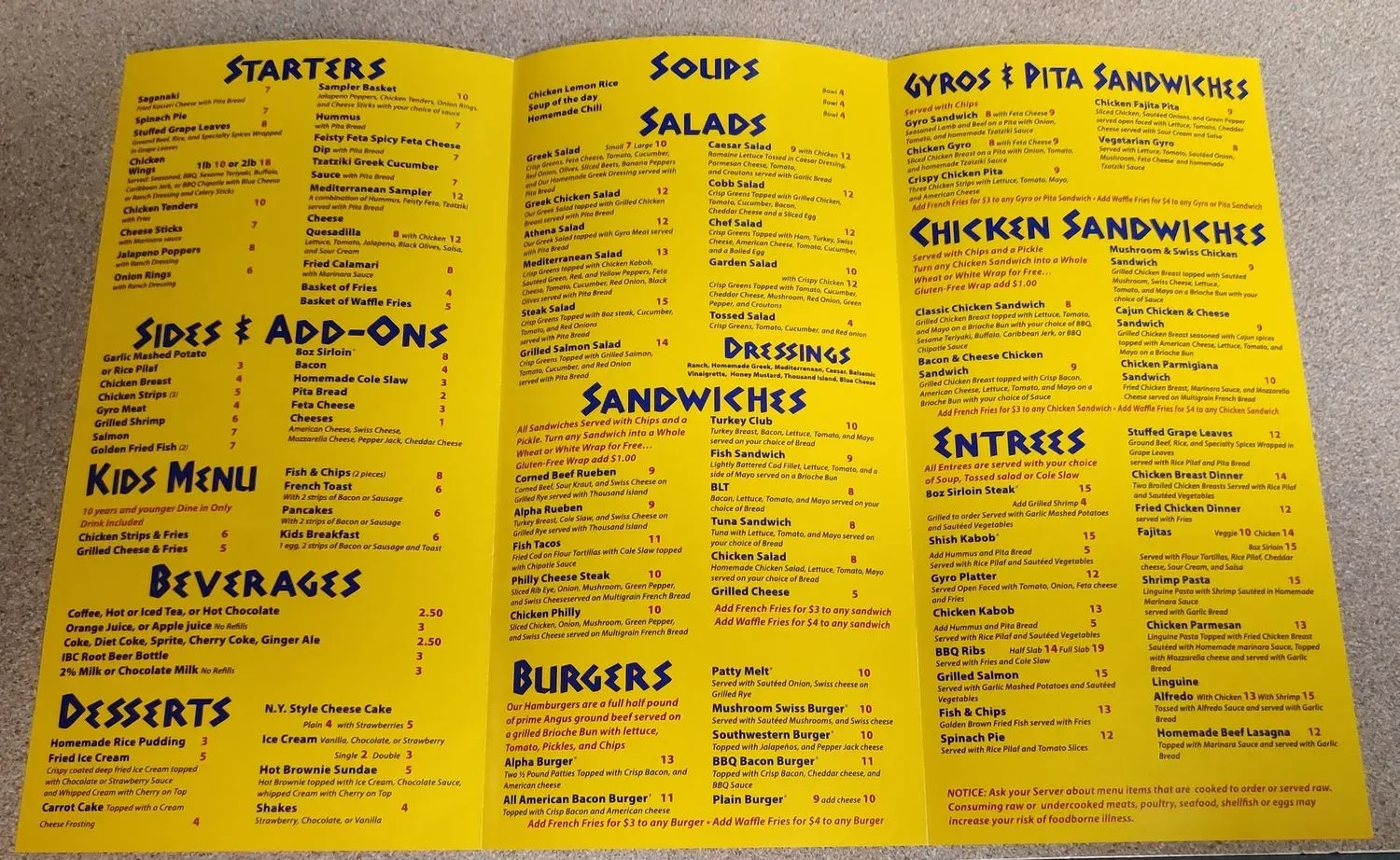 Menu 1