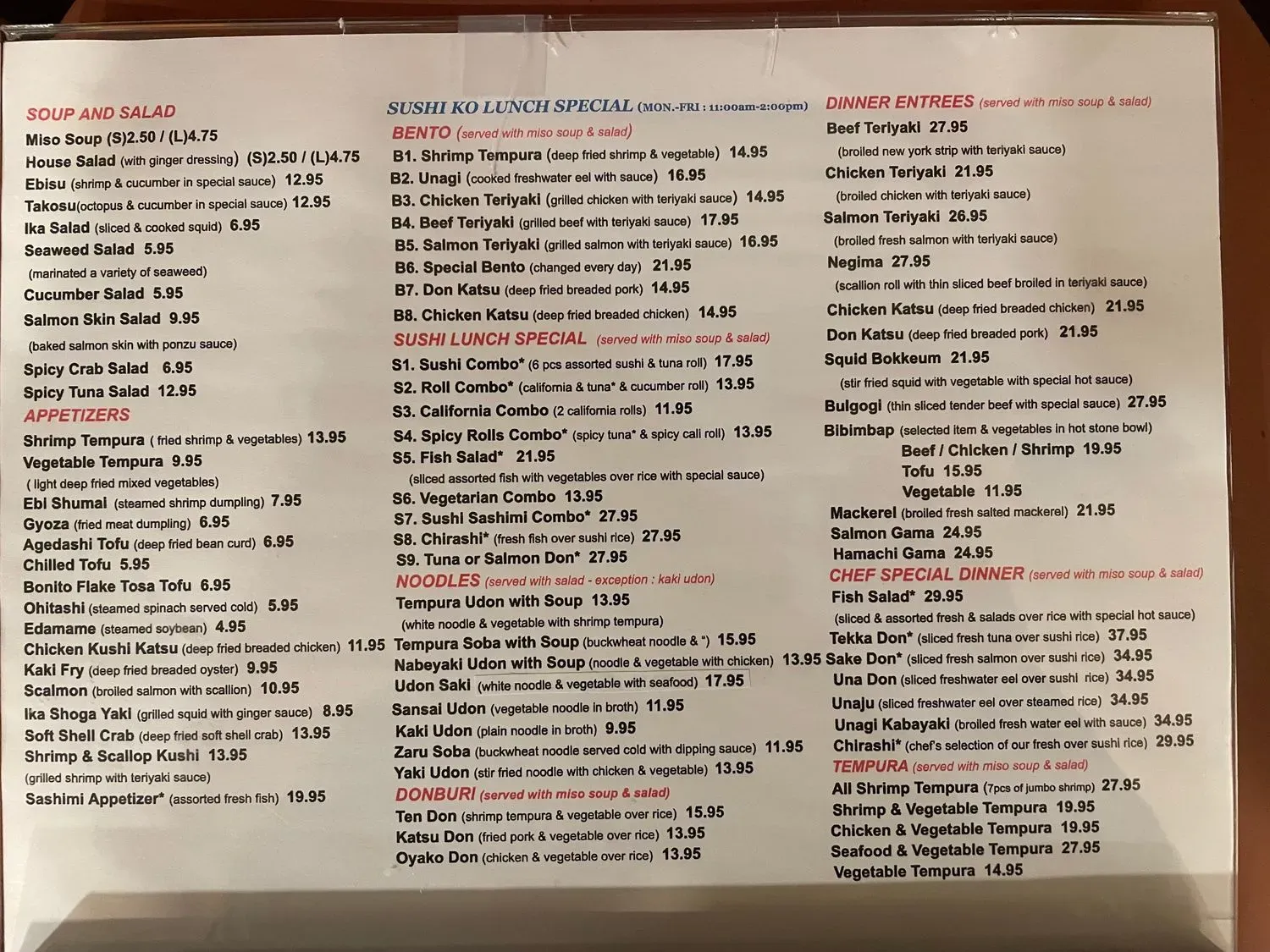 Menu 1